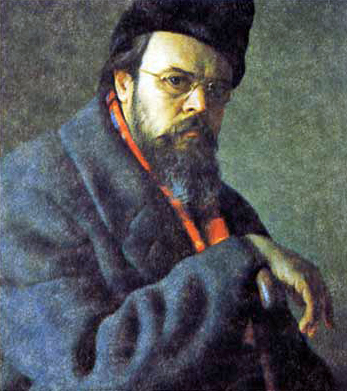 «Автопортрет із палицею». 1957. Полотно, олія